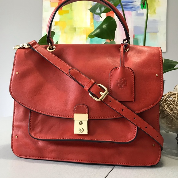 Tory Burch Handbags - TORY BURCH Priscilla Top Handle Leather Satchel